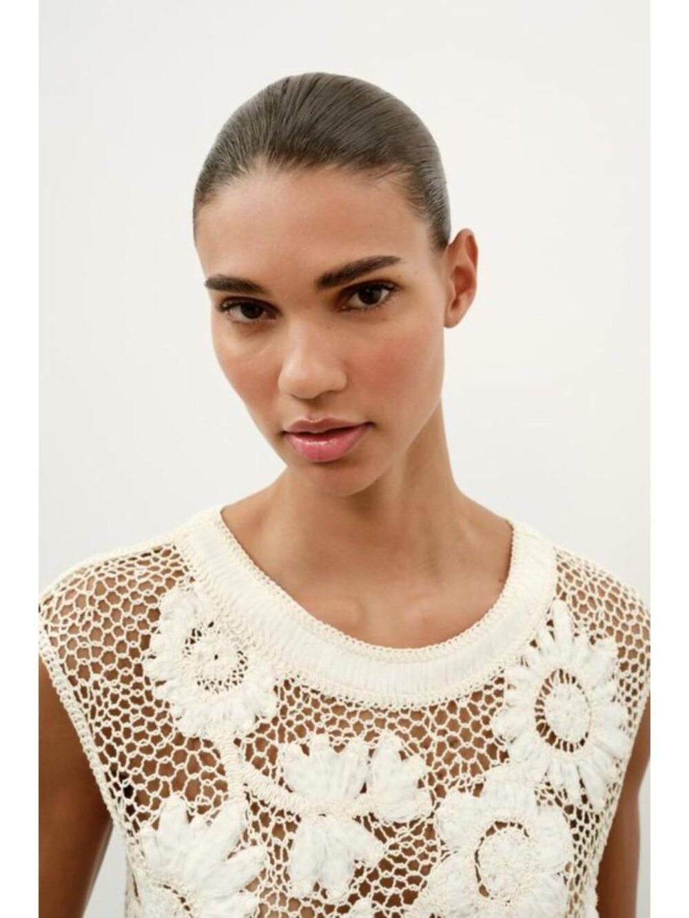 ZARA CROCHET FLORAL TOP - Picture 6 of 10